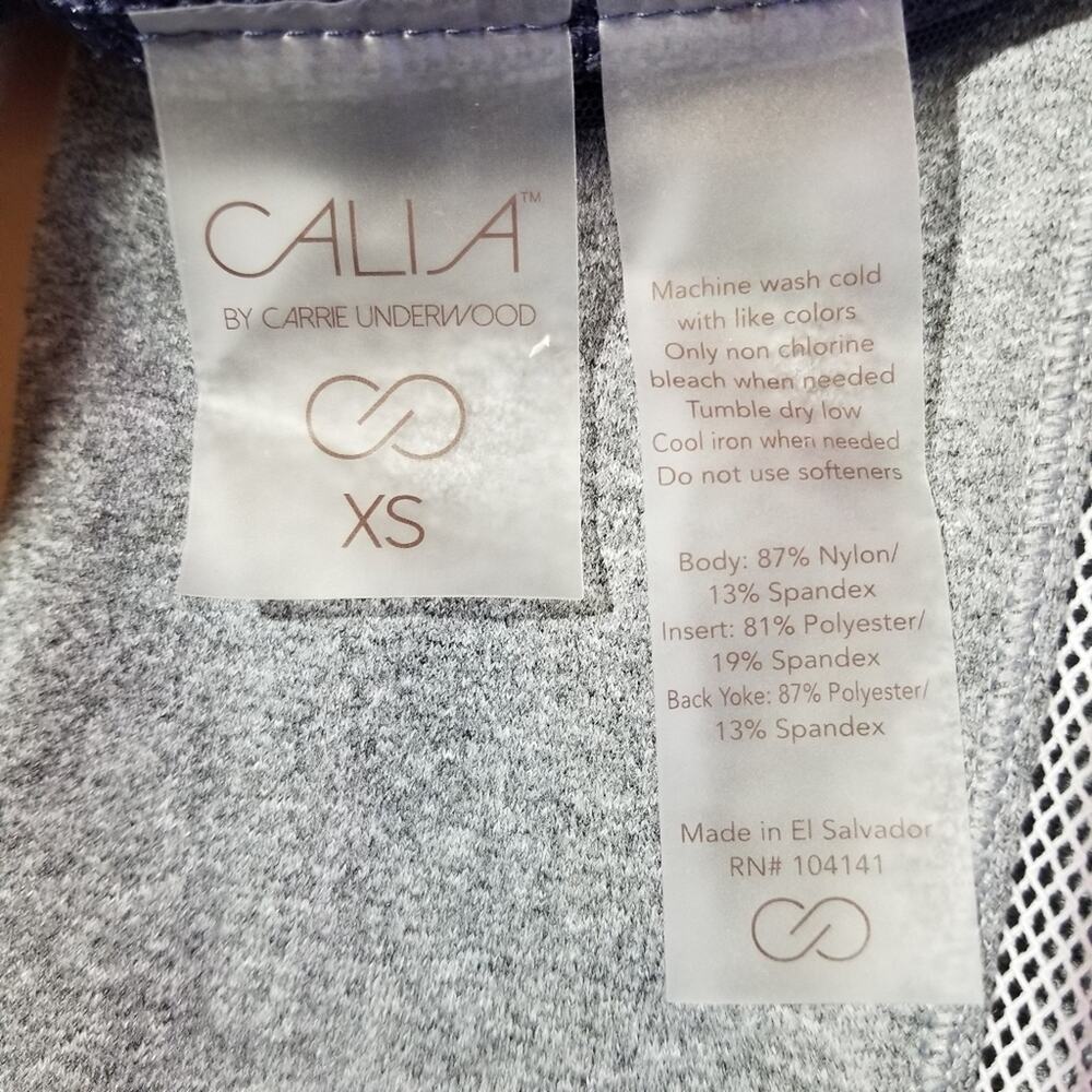 Leggings XS The CALIA by Carrie Underwood Womens Essential Mesh Trim Navy Gray - Picture 5 of 7